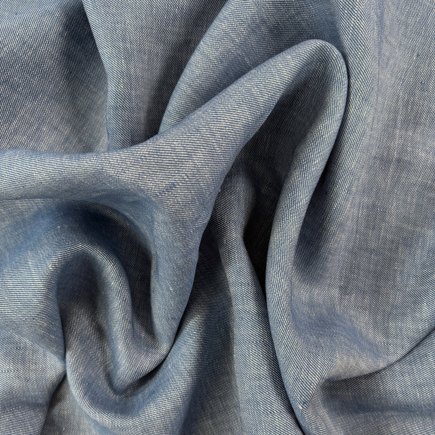 European Linen Twill - Denim Blue