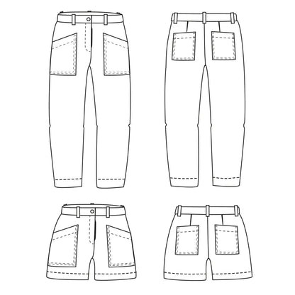 Ikatee - Berlin Adult Pants & Shorts - Woman 34/46 - Paper Sewing Pattern