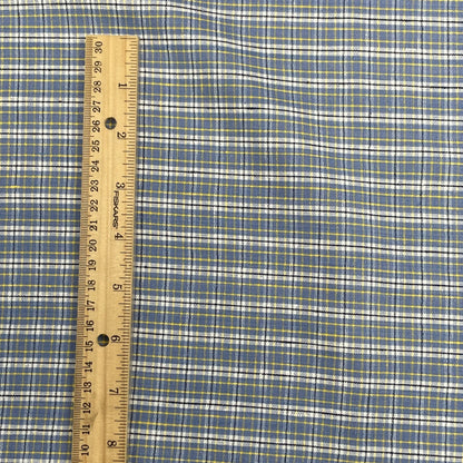 Yarn Dyed 100% Linen Plaid - Blue Tiny Check - 58"