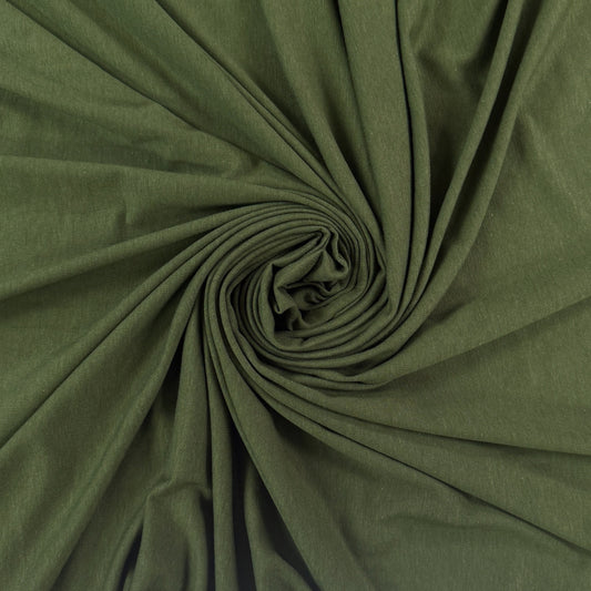 Bamboo Cotton Feather Jersey - Moss