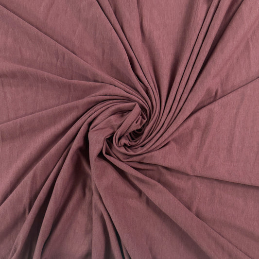 Bamboo Cotton Feather Jersey - Rose Brown