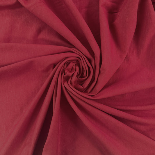 Organic Cotton Slub Jersey - Ruby Red