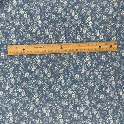 30" Remnant - Cotton Denim Print - Ditsy Floral