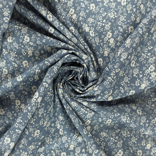 27" Remnant - Cotton Denim Print - Ditsy Floral