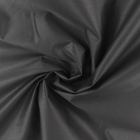 Organic Cotton Hemp Herringbone Twill - Black