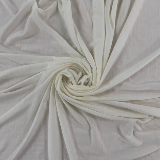 Superfine Merino Wool Jersey - Snow - Natural/Cream