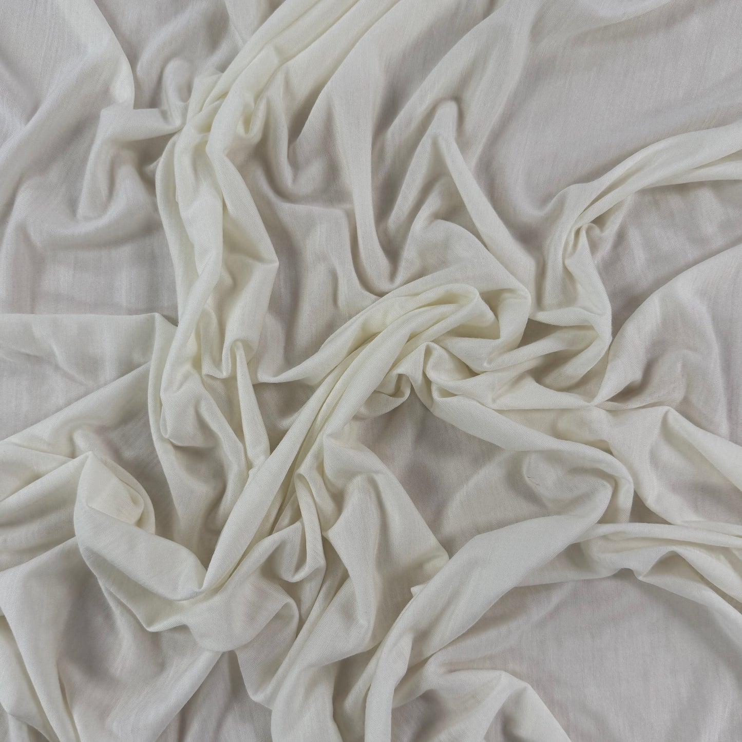 Superfine Merino Wool Jersey - Snow - Natural/Cream