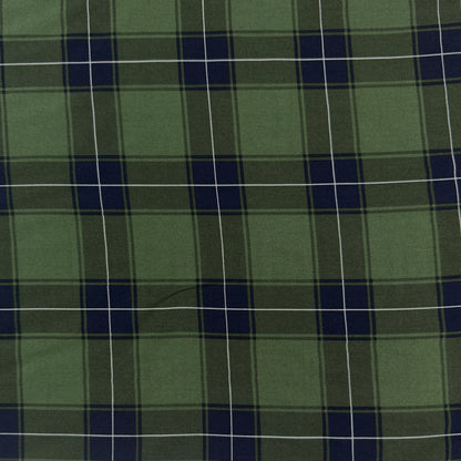Rayon Twill - Green & Blue Plaid