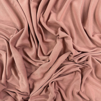 Bamboo Cotton 1x1 Rib Knit - Dusty Rose
