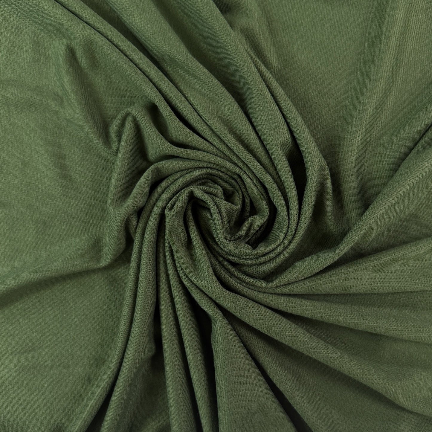 Bamboo Cotton 1x1 Rib Knit - Moss