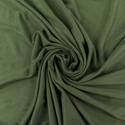Bamboo Cotton 1x1 Rib Knit - Moss