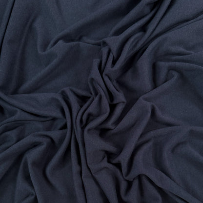 Bamboo Cotton 1x1 Rib Knit - Marine Navy