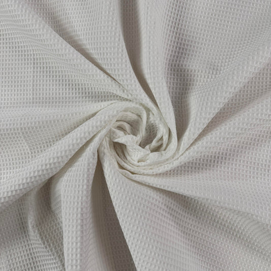 Woven Organic Cotton Waffle - Off White/Ivory  - Film Studio Deadstock