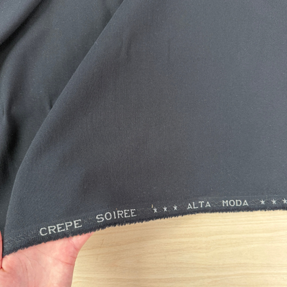 Wool Acetate Crepe Soiree - Black - Film Studio Deadstock