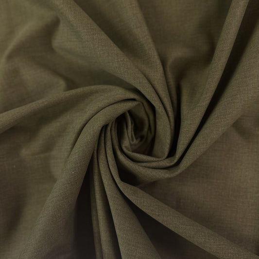 Brushed Cotton Twill - Army Green - Film Studio Deadstock