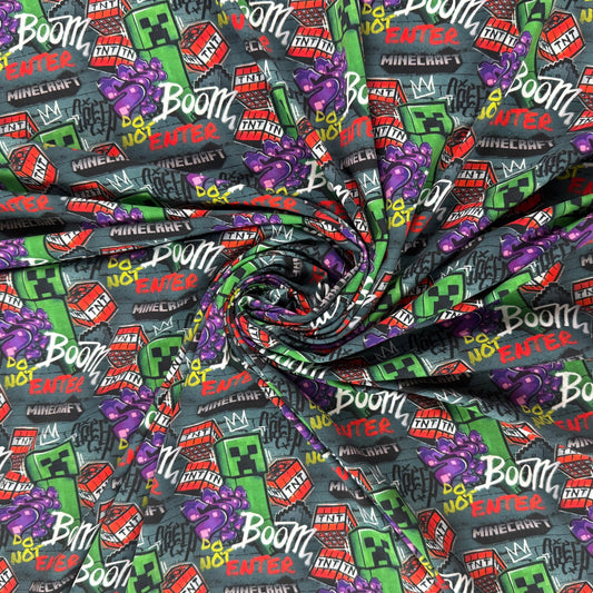 Minecraft Digitally Printed Cotton Jersey Knit
