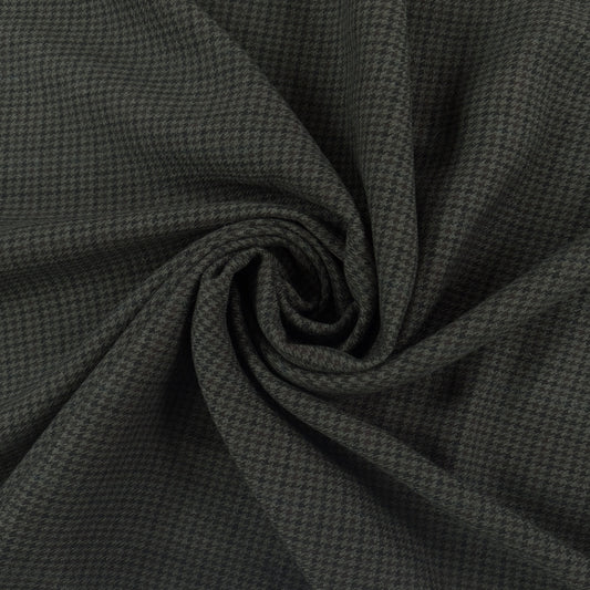 12" Remnant - Houndstooth Wool Coating - Black and Dark Green - Film Studio Deadstock