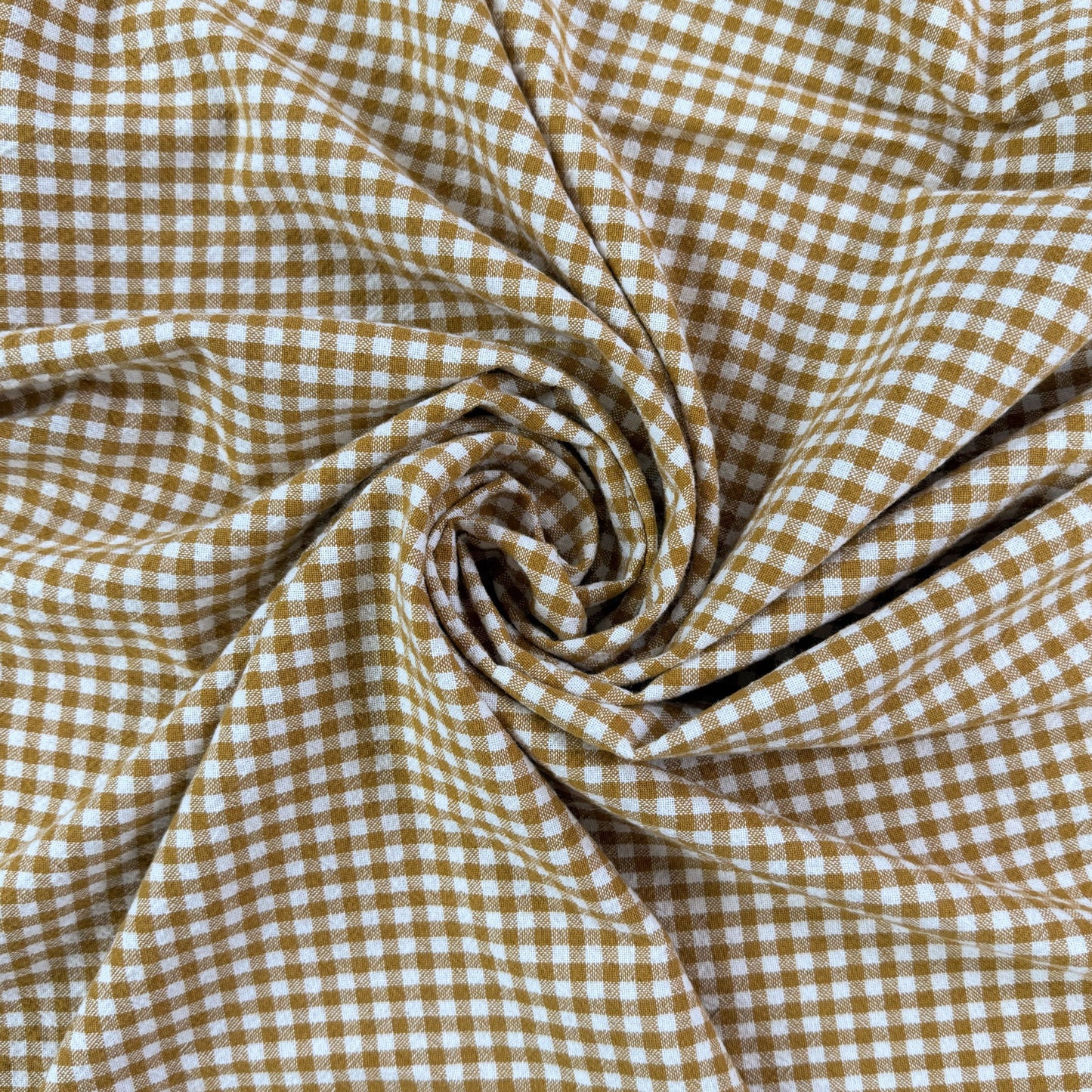 Organic Yarn Dyed Cotton - Mustard Gingham
