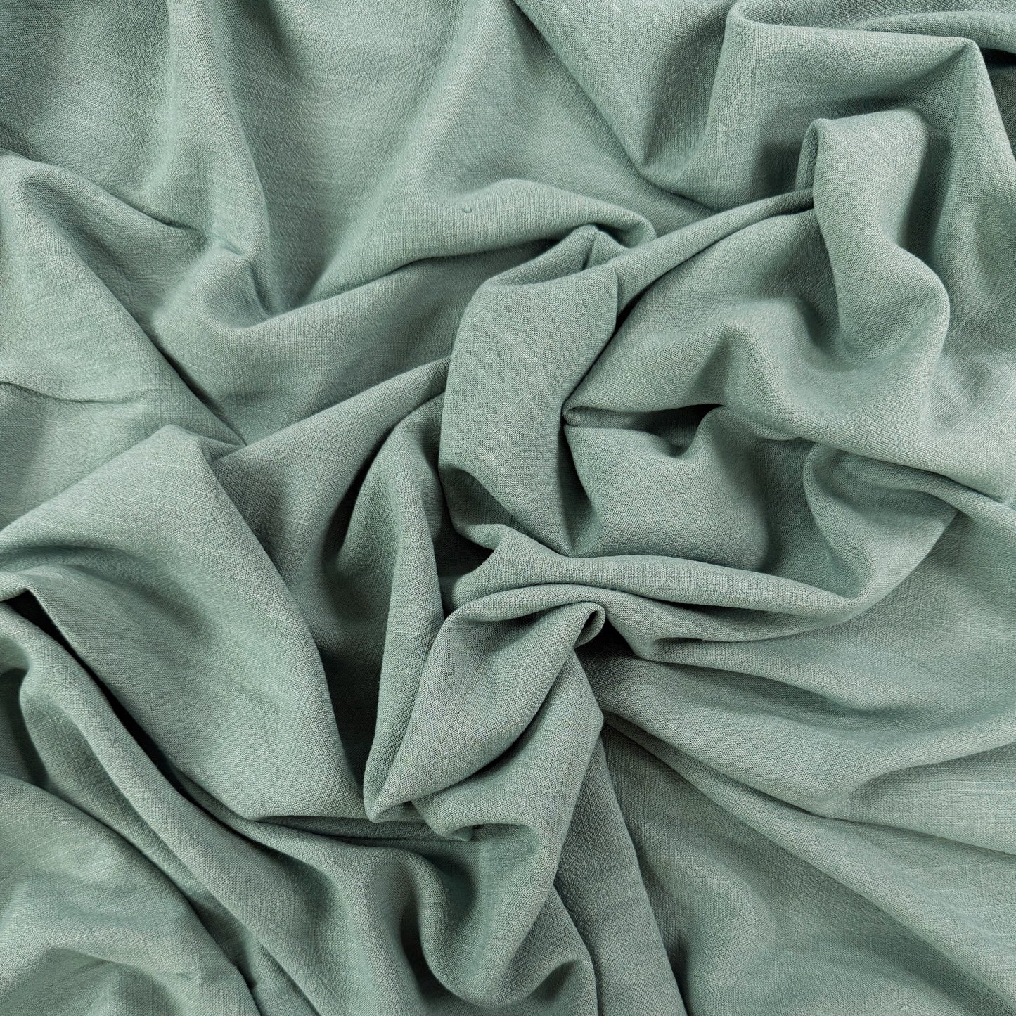 Silky Linen Viscose Noil - Mineral Green