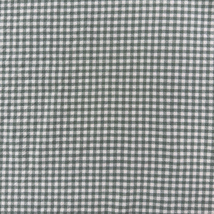 Organic Yarn Dyed Cotton - Sage Gingham