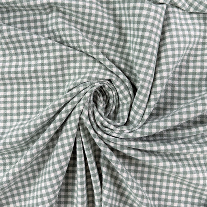 Organic Yarn Dyed Cotton - Sage Gingham