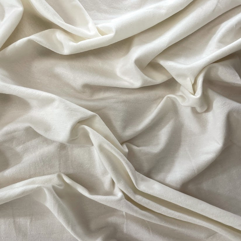 Hemp Organic Cotton Jersey - Natural / Undyed Ivory