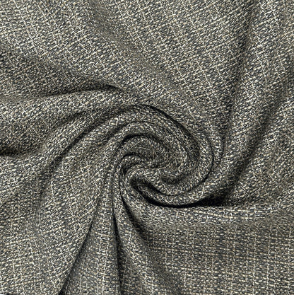 32" Remnant - Cotton Rayon Blend Tweed Coating - Beige / Grey-  Deadstock