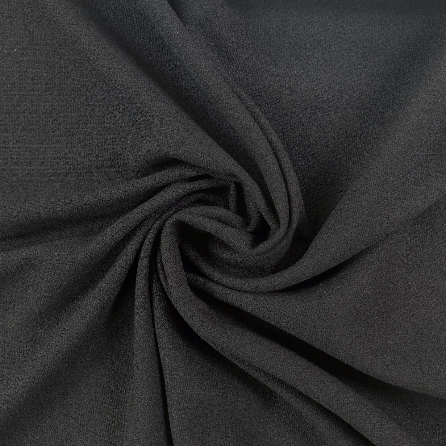 Airy Wool Blend Crepe - Black  - Film Studio Deadstock