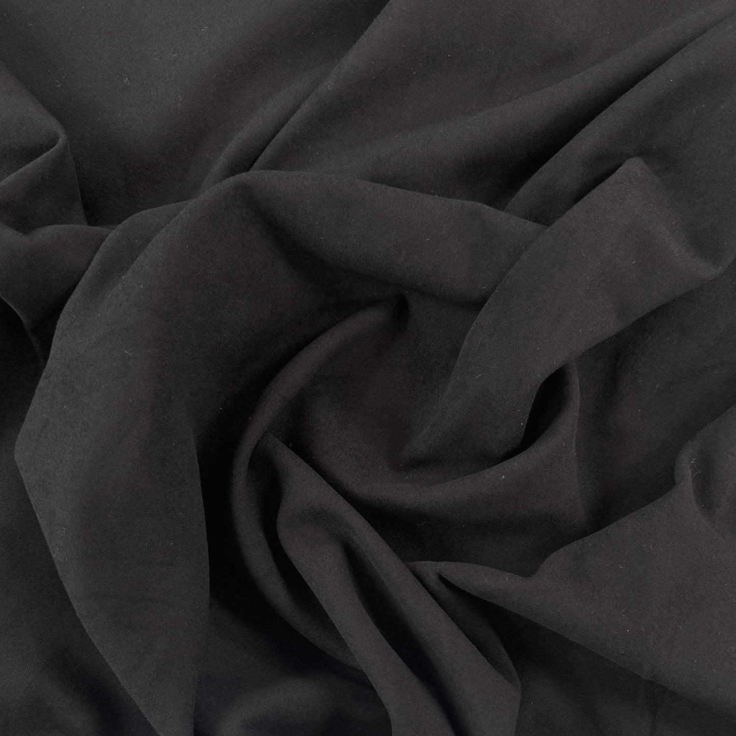 Heavy Double Brushed Moleskin - Cotton - Black  - Film Studio Deadstock