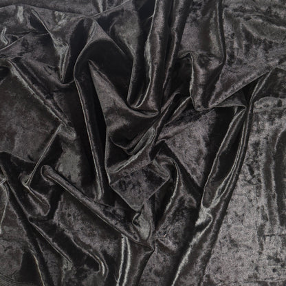 Haiko Crushed Velvet Knit - Black - Polyester - Film Studio Deadstock