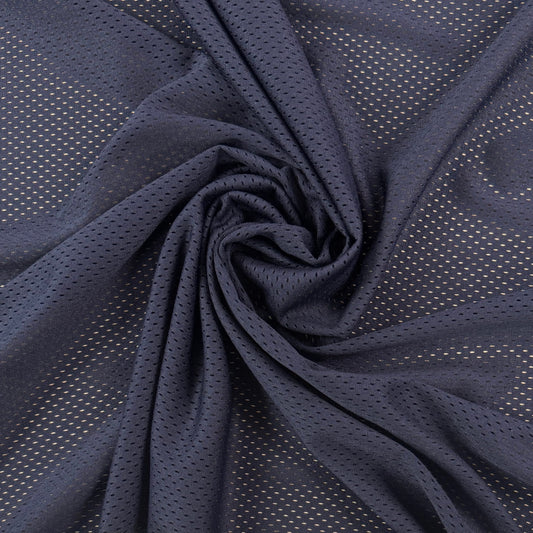 Polyester Tricot Sports Mesh - Navy  - Local Deadstock