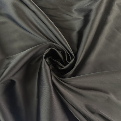Heavy Acetate Stretch Satin - Black - Designer Deadstock