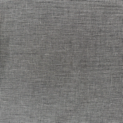 Yarn Dyed Linen Cotton Houndstooth - Black & Ivory - Designer Deadstock