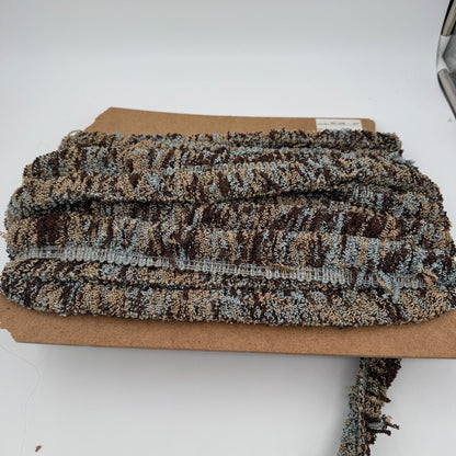 Polyester Fringe Trim - Brown & Blue - Film Studio Deadstock