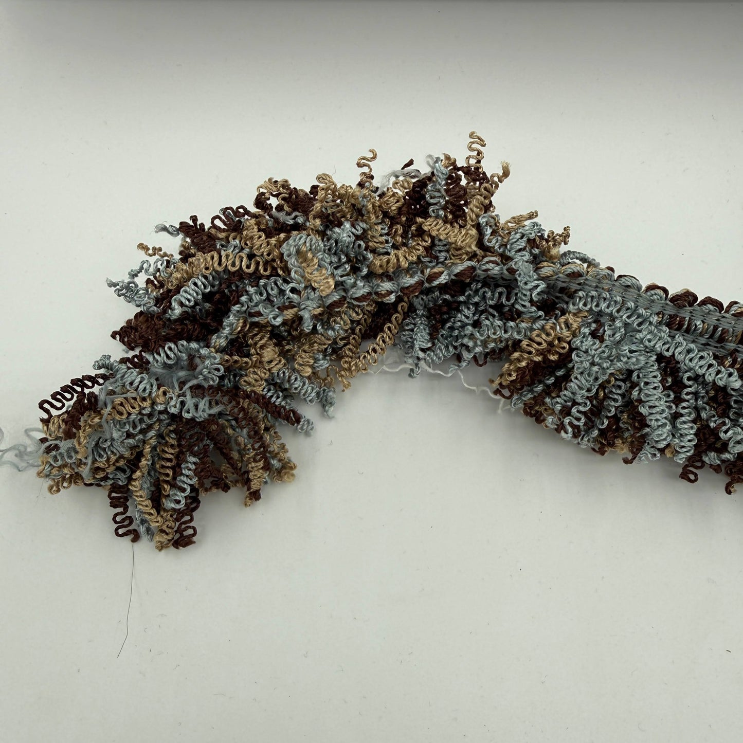 Polyester Fringe Trim - Brown & Blue - Film Studio Deadstock