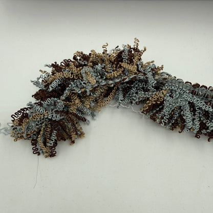 Polyester Fringe Trim - Brown & Blue - Film Studio Deadstock