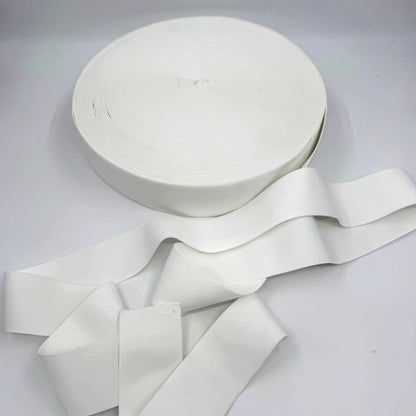 50mm (2") Soft Plush Latex-Free Elastic - White