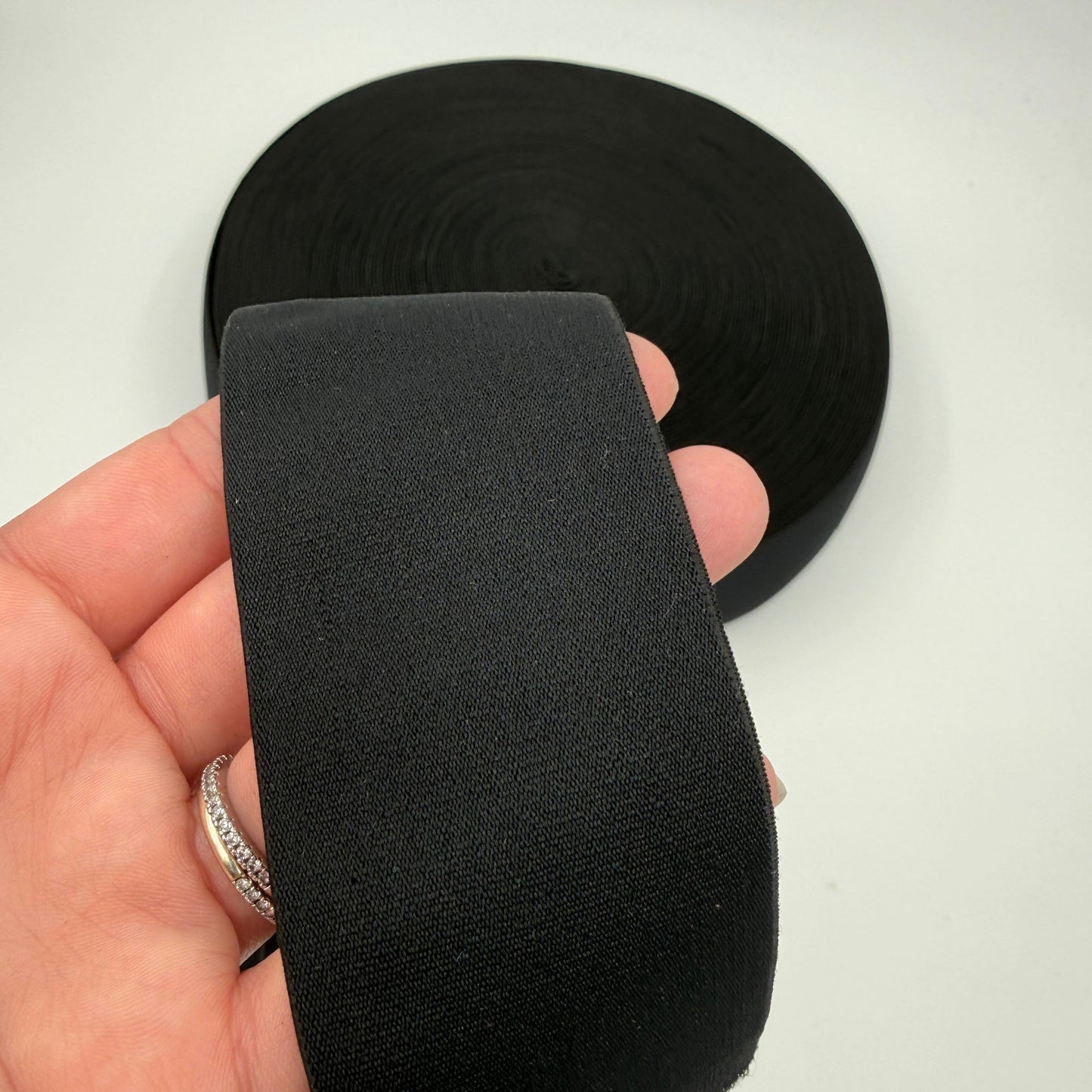 50mm (2") Soft Plush Latex-Free Elastic - Black