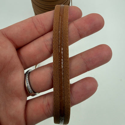 Latex-Free Silicone Gripper Elastic - 12mm - Dark Tan