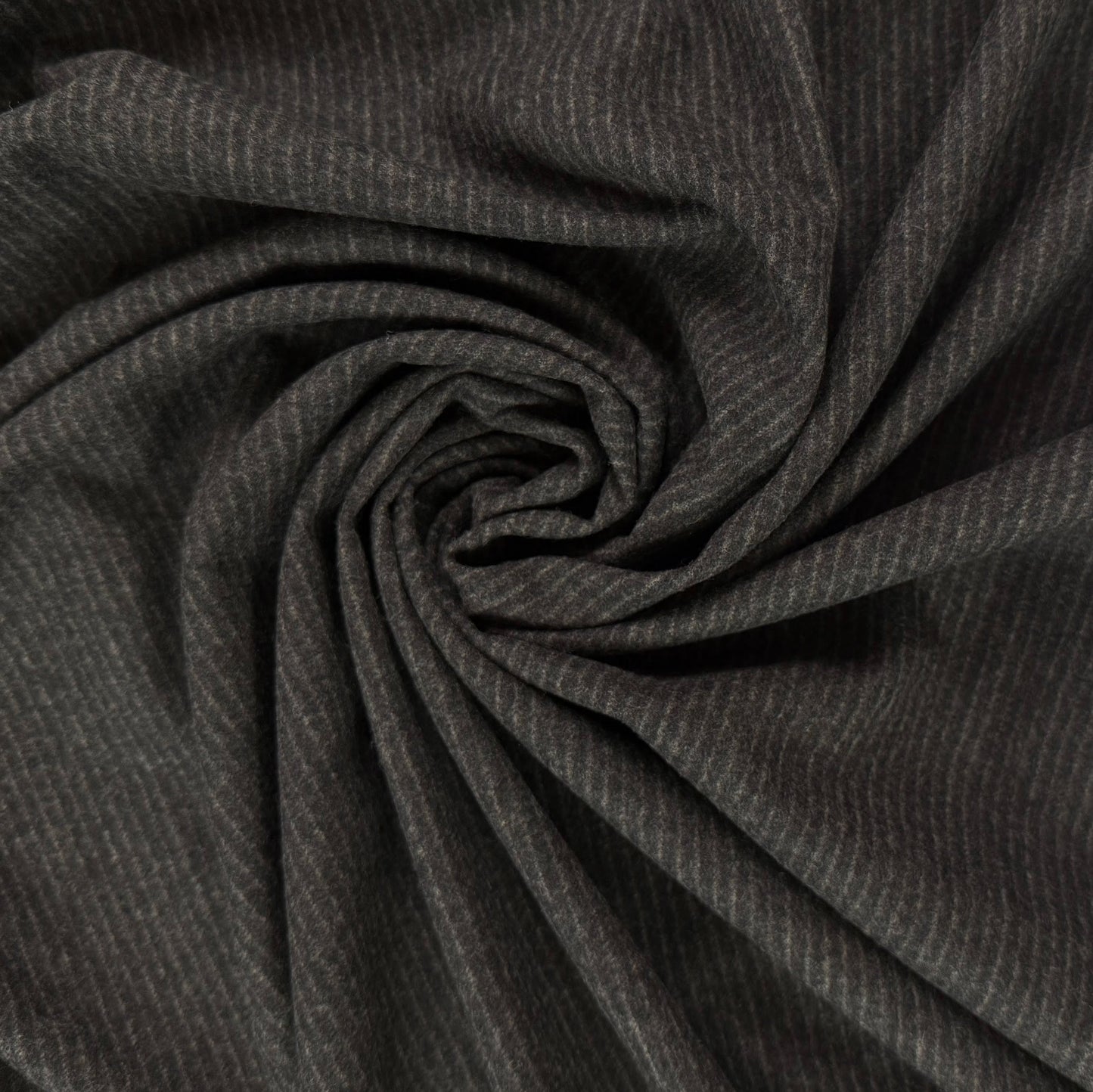 Wool Pinstripe- Dark Heathered Charcoal - Film Studio Deadstock