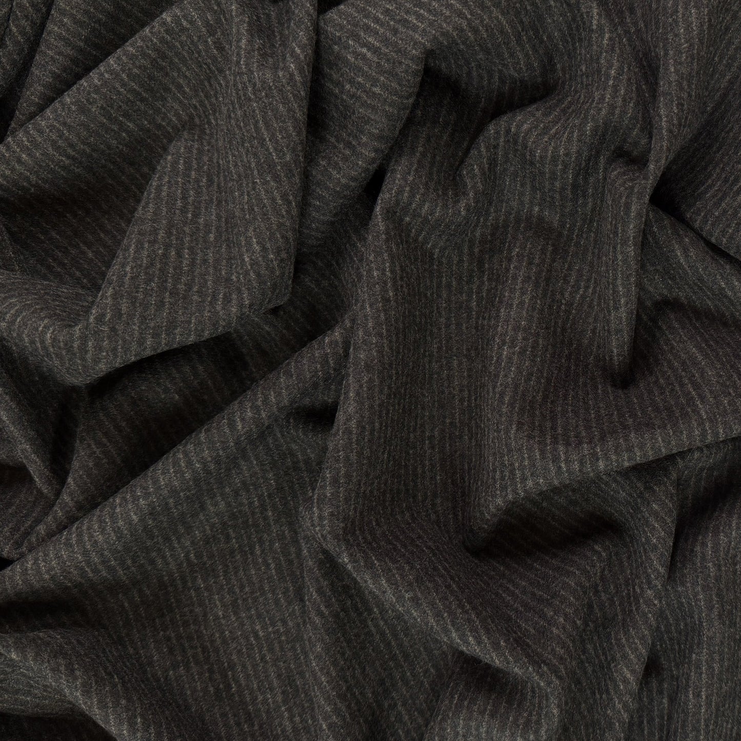 Wool Pinstripe- Dark Heathered Charcoal - Film Studio Deadstock