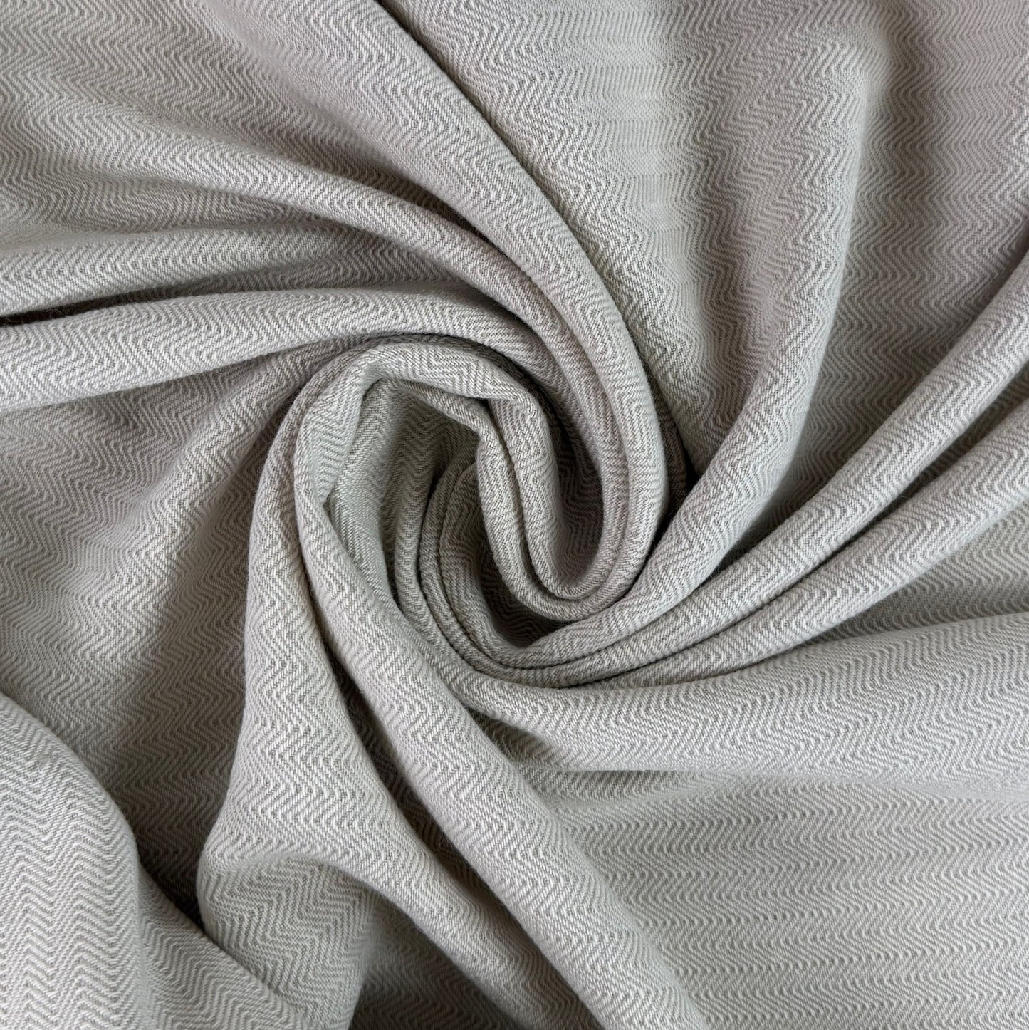 Wool Linen Herringbone - Off White/Natural - Film Studio Deadstock