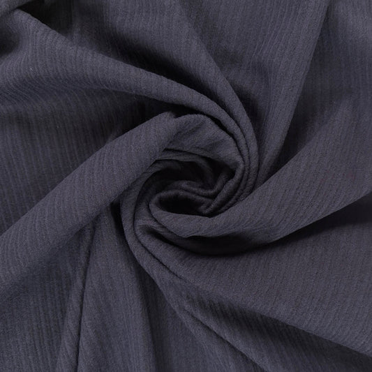 Wool Corduroy Texture Overcoating - Dark Navy - Film Studio Deadstock