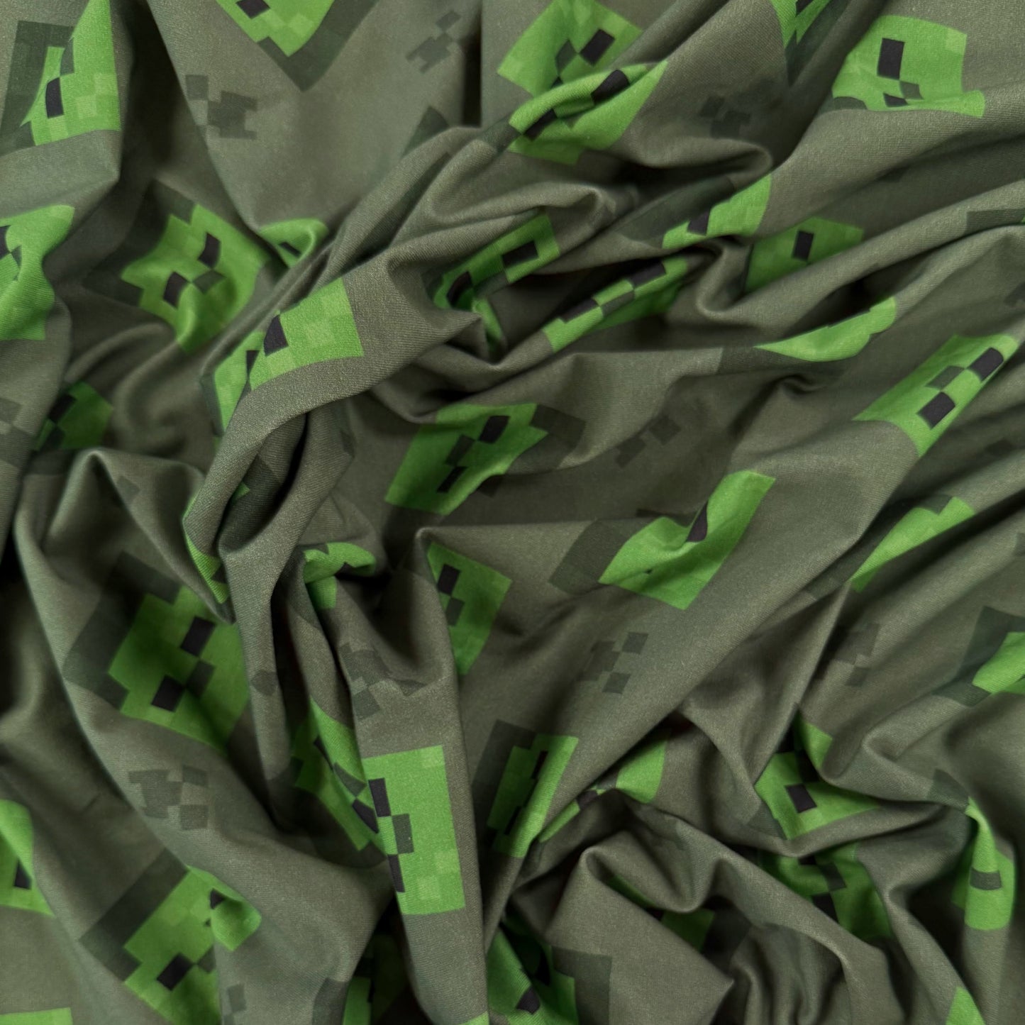 Minecraft Zombie Digitally Printed Cotton Jersey Knit