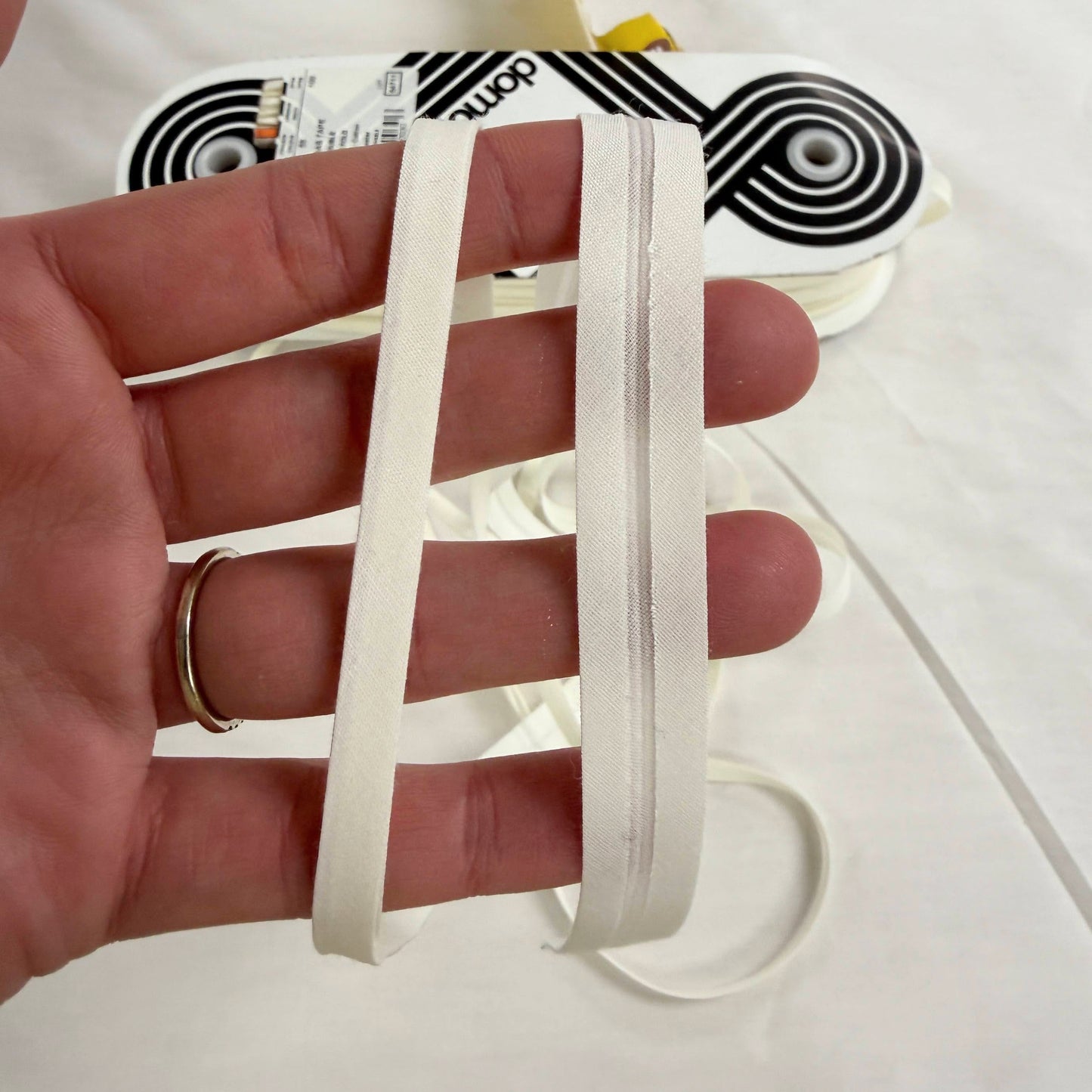 6mm  Double Fold Bias Tape (1/4") - Ivory