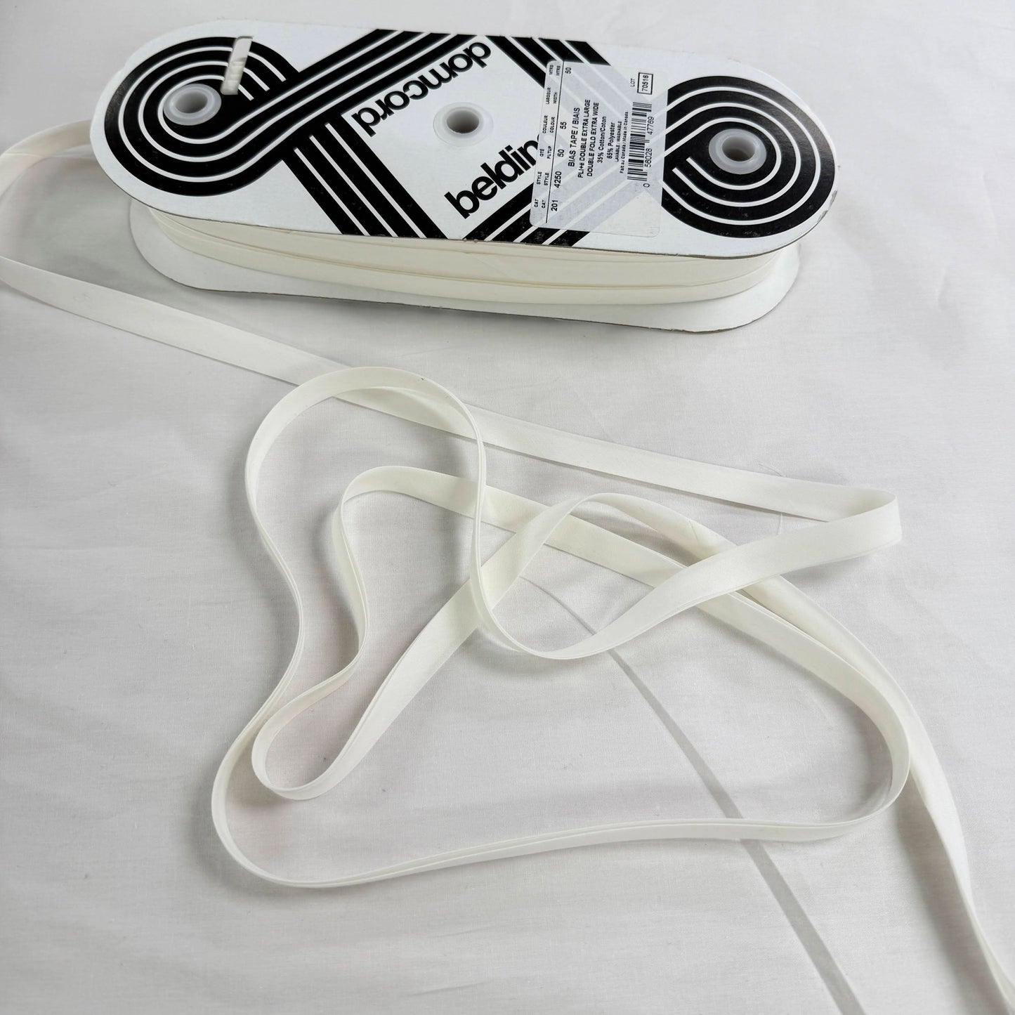 Extra Wide Double Fold Bias Tape 13mm (1/2") - Ivory