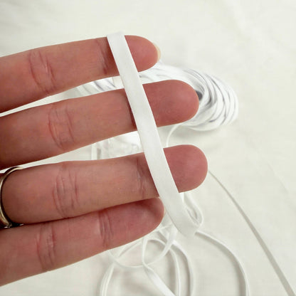5mm Double Fold Bias Tape (3/16") - White