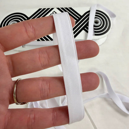 Extra Wide Double Fold Bias Tape 13mm (1/2") - White