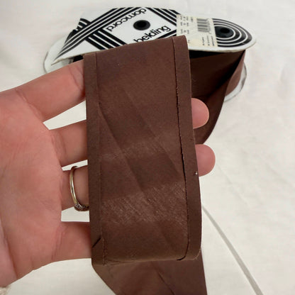 Extra Wide Single Fold Bias Hem Tape 51mm (2") - Brown