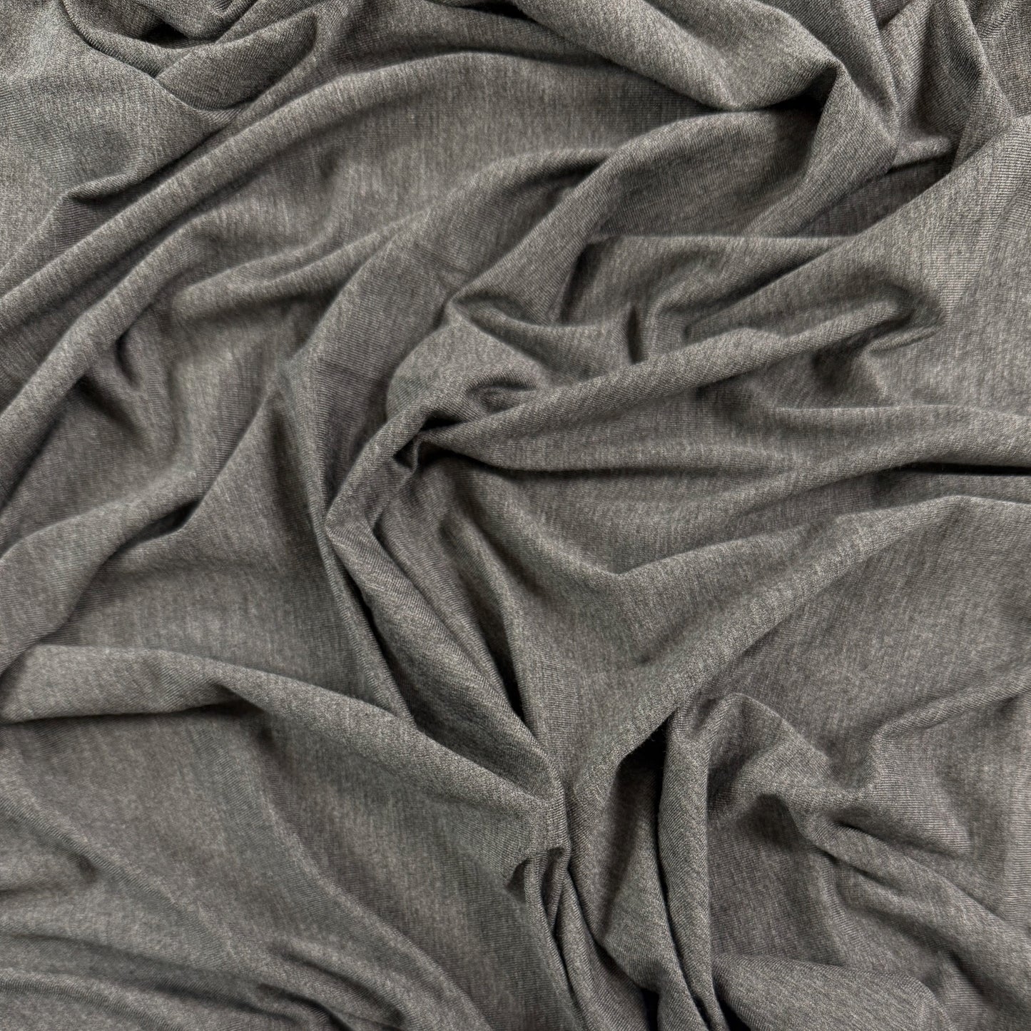 Bamboo Jersey Knit - Dark Heather Grey
